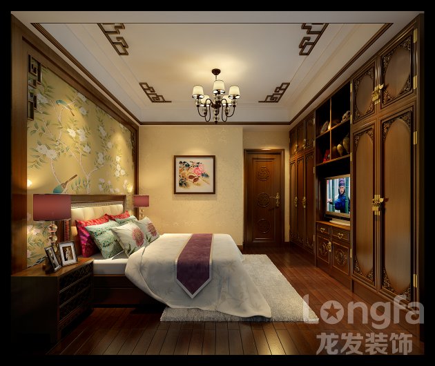 中式风格装修,中式别墅装修, 成都别墅装修公司,成都龙发装饰公司